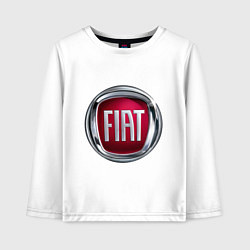 Лонгслив хлопковый детский FIAT logo, цвет: белый