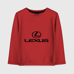 Лонгслив хлопковый детский Lexus logo, цвет: красный