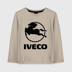 Лонгслив хлопковый детский Iveco, цвет: миндальный