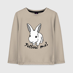 Детский лонгслив Rabbit: follow me