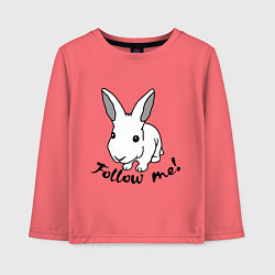 Детский лонгслив Rabbit: follow me