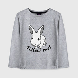 Лонгслив хлопковый детский Rabbit: follow me, цвет: меланж