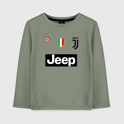 Лонгслив хлопковый детский FC Juventus, цвет: авокадо