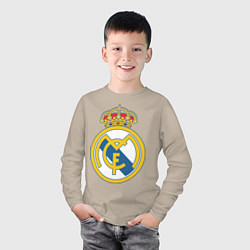 Лонгслив хлопковый детский Real Madrid FC, цвет: миндальный — фото 2