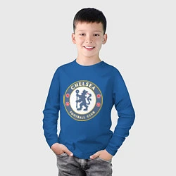 Лонгслив хлопковый детский Chelsea FC, цвет: синий — фото 2