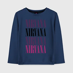 Лонгслив хлопковый детский Get Nirvana, цвет: тёмно-синий