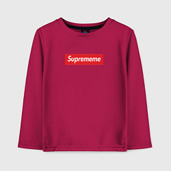 Лонгслив хлопковый детский Suprememe, цвет: маджента