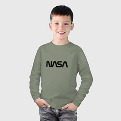 Лонгслив хлопковый детский NASA, цвет: авокадо — фото 2