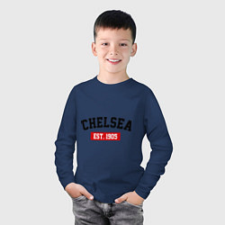 Лонгслив хлопковый детский FC Chelsea Est. 1905, цвет: тёмно-синий — фото 2