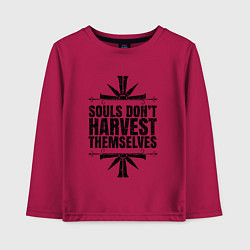 Лонгслив хлопковый детский Harvest Themselves, цвет: маджента