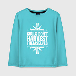 Лонгслив хлопковый детский Harvest Themselves, цвет: бирюзовый
