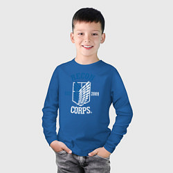 Лонгслив хлопковый детский Recon Corps est 2009, цвет: синий — фото 2