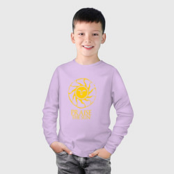 Лонгслив хлопковый детский Praise The Sun, цвет: лаванда — фото 2