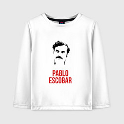 Лонгслив хлопковый детский Pablo Escobar, цвет: белый