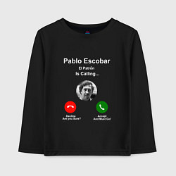 Детский лонгслив Escobar is calling