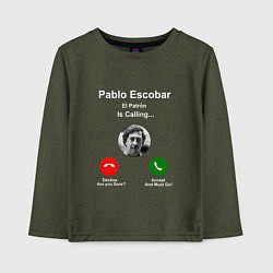 Детский лонгслив Escobar is calling