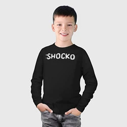 Лонгслив хлопковый детский Shocko, цвет: черный — фото 2