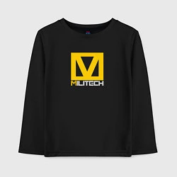 Лонгслив хлопковый детский MILITECH, цвет: черный