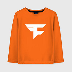 Лонгслив хлопковый детский FAZE Symbol, цвет: оранжевый