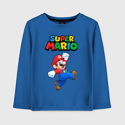 Лонгслив хлопковый детский Super Mario, цвет: синий