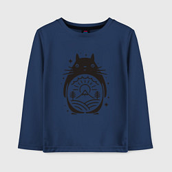 Лонгслив хлопковый детский Narute Totoro, цвет: тёмно-синий
