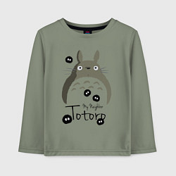 Лонгслив хлопковый детский My Neighbor Totoro, цвет: авокадо