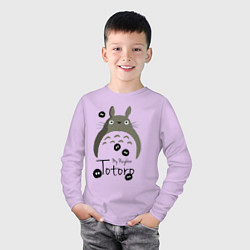 Лонгслив хлопковый детский My Neighbor Totoro, цвет: лаванда — фото 2