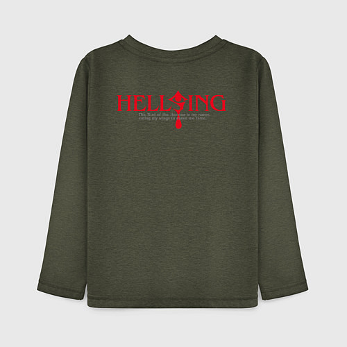 Детский лонгслив Alucard Pentagram / Меланж-хаки – фото 2