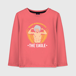 Лонгслив хлопковый детский Khabib: The Eagle, цвет: коралловый