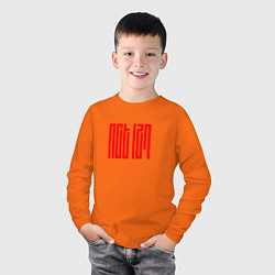 Лонгслив хлопковый детский NCT 127, цвет: оранжевый — фото 2
