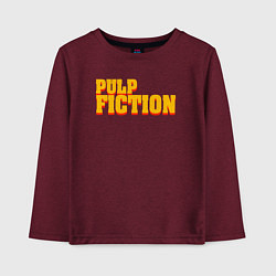 Лонгслив хлопковый детский Pulp Fiction, цвет: меланж-бордовый