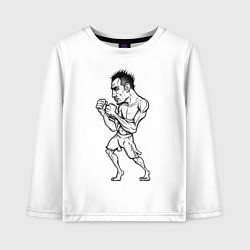 Лонгслив хлопковый детский Tony Ferguson art, цвет: белый