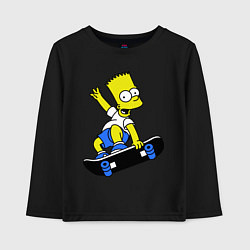 Детский лонгслив Барт на скейте