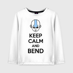 Лонгслив хлопковый детский Keep Calm & Bend, цвет: белый