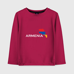 Лонгслив хлопковый детский Армения, цвет: маджента