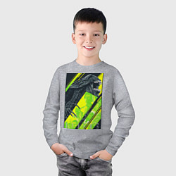 Лонгслив хлопковый детский Чужой alien, цвет: меланж — фото 2