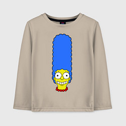 Лонгслив хлопковый детский Marge Face, цвет: миндальный