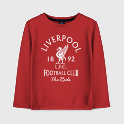 Лонгслив хлопковый детский Liverpool: Football Club, цвет: красный