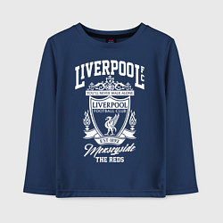 Лонгслив хлопковый детский Liverpool: Est 1892, цвет: тёмно-синий