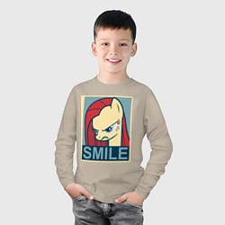 Лонгслив хлопковый детский MLP: Smile, цвет: миндальный — фото 2