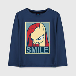 Лонгслив хлопковый детский MLP: Smile, цвет: тёмно-синий