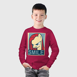 Лонгслив хлопковый детский MLP: Smile, цвет: маджента — фото 2