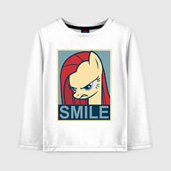 Лонгслив хлопковый детский MLP: Smile, цвет: белый