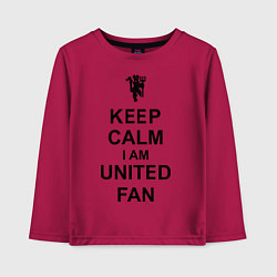 Детский лонгслив Keep Calm & United fan