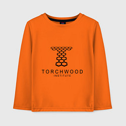 Лонгслив хлопковый детский Torchwood Institute, цвет: оранжевый