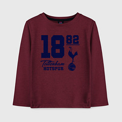 Лонгслив хлопковый детский FC Tottenham 1882, цвет: меланж-бордовый