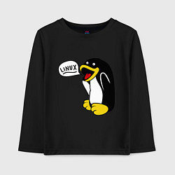 Детский лонгслив Пингвин: Linux