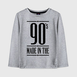 Лонгслив хлопковый детский Made in the 90s, цвет: меланж