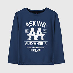 Лонгслив хлопковый детский Asking Alexandria: England, цвет: тёмно-синий