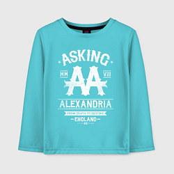 Лонгслив хлопковый детский Asking Alexandria: England, цвет: бирюзовый